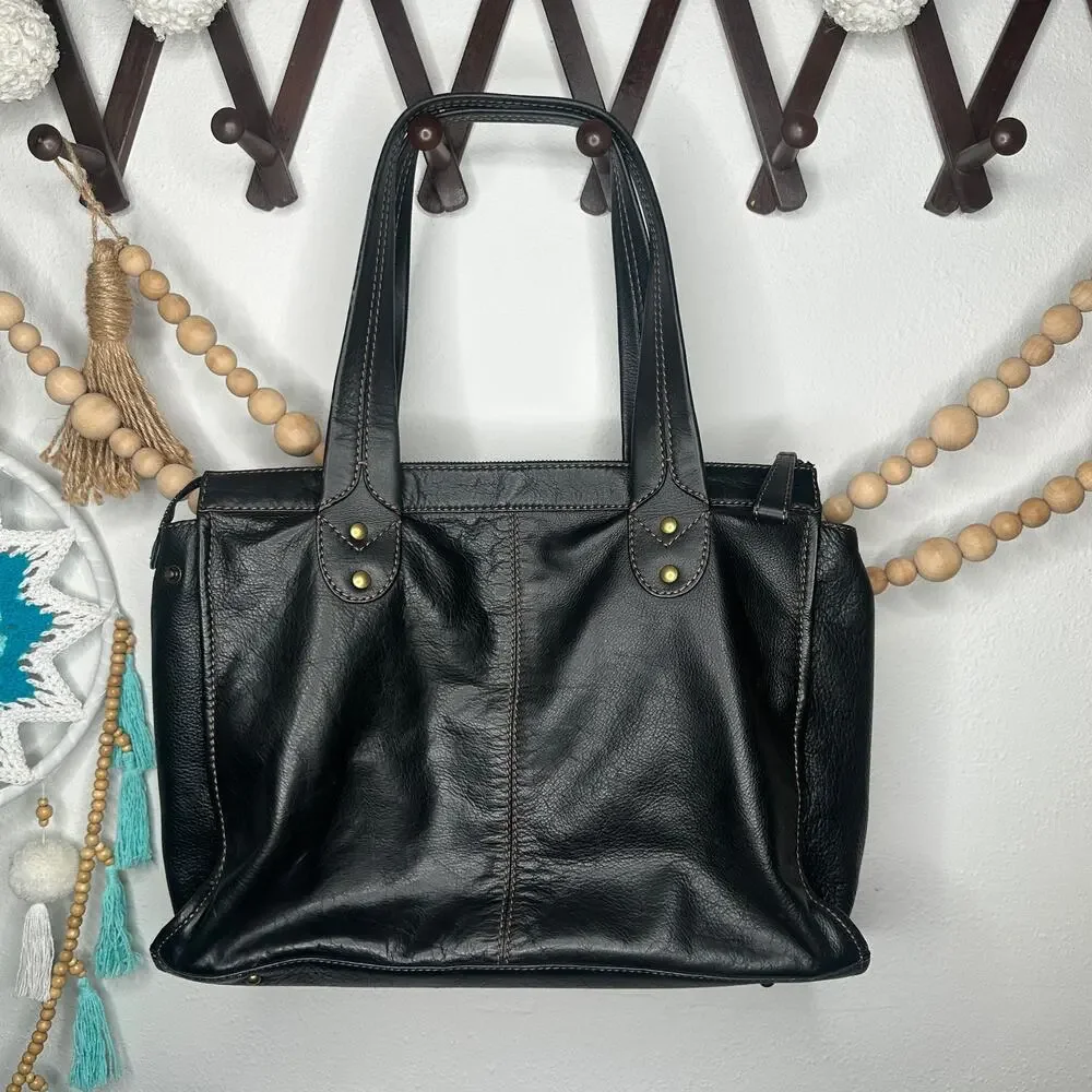 Fossil Black Leather Shoulder Bag